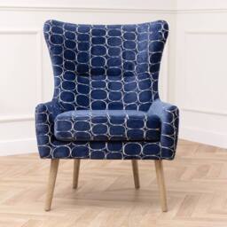Voyage Maison Oswald Velvet Chair in Blue - thumbnail 7