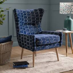 Voyage Maison Oswald Velvet Chair in Blue