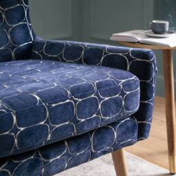 Voyage Maison Oswald Velvet Chair in Blue - thumbnail 4