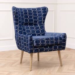 Voyage Maison Oswald Velvet Chair in Blue - thumbnail 6