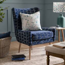 Voyage Maison Oswald Velvet Chair in Blue - thumbnail 2