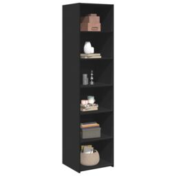Berkfield Home Highboard Black 45x41x185 cm Engineered Wood - Size: 45 x 41 x 185 cm - thumbnail 3