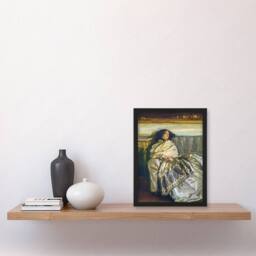 Artery8 Nonchaloir Reclined Portrait Sargent Framed Wall Art Print - Size: A4 - thumbnail 4
