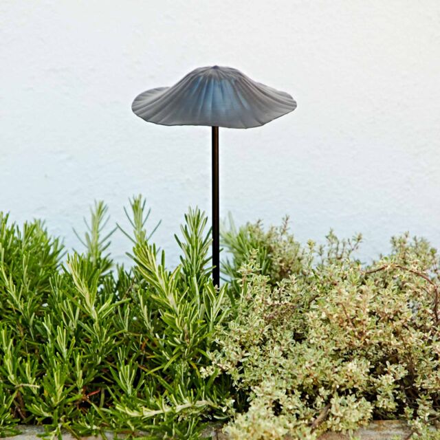 Paper High Metal Mushroom Garden Stake in Black - image 1