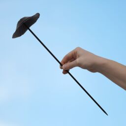 Paper High Metal Mushroom Garden Stake in Black - thumbnail 2
