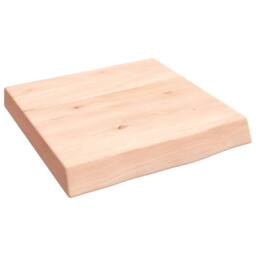 Berkfield Home Wall Shelf 40x40x(2-6) cm Untreated Solid Wood Oak in Light Tan - thumbnail 3