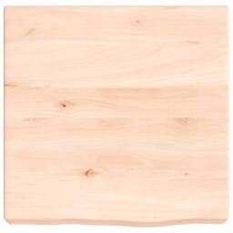Berkfield Home Wall Shelf 40x40x(2-6) cm Untreated Solid Wood Oak in Light Tan - thumbnail 4