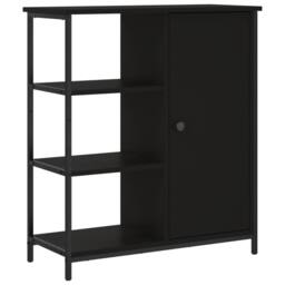 Berkfield Home Sideboard Black 70x30x80 cm Engineered Wood - Size: 70 x 30 x 80 cm - thumbnail 3