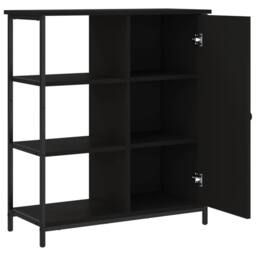 Berkfield Home Sideboard Black 70x30x80 cm Engineered Wood - Size: 70 x 30 x 80 cm - thumbnail 5
