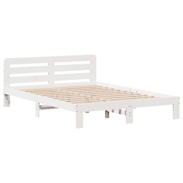 Berkfield Home Decorative Bed Frame without Mattress White 150x200 cm King Size - image 1