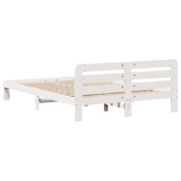 Berkfield Home Decorative Bed Frame without Mattress White 150x200 cm King Size - thumbnail 6