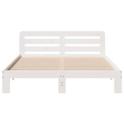 Berkfield Home Decorative Bed Frame without Mattress White 150x200 cm King Size - thumbnail 4