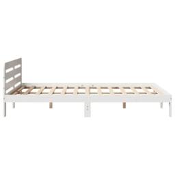 Berkfield Home Decorative Bed Frame without Mattress White 150x200 cm King Size - thumbnail 5