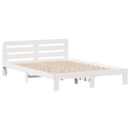 Berkfield Home Decorative Bed Frame without Mattress White 150x200 cm King Size - thumbnail 1