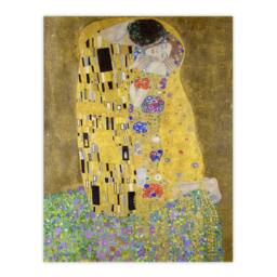 Artery8 Gustav Klimt Framed Wall Art Print The Kiss Iconic Couple Painting in Gold - Size: A4 - thumbnail 3