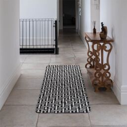 Benjamin Tate Design Woven Pattern Runner Rug in Natural - Size: 67 cm x 230 cm - thumbnail 3
