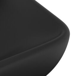 Berkfield Home Luxury Basin Rectangular Matt Black 71x38 cm Ceramic - thumbnail 5