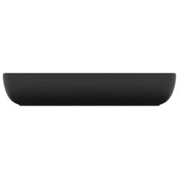 Berkfield Home Luxury Basin Rectangular Matt Black 71x38 cm Ceramic - thumbnail 4
