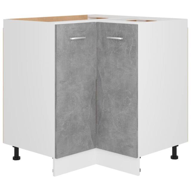 Berkfield Home Corner Bottom Cabinet Concrete Grey 75.5x75.5x80.5 cm Engineered Wood - image 1