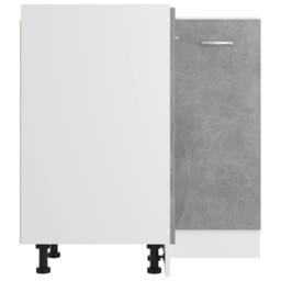 Berkfield Home Corner Bottom Cabinet Concrete Grey 75.5x75.5x80.5 cm Engineered Wood - thumbnail 6