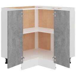 Berkfield Home Corner Bottom Cabinet Concrete Grey 75.5x75.5x80.5 cm Engineered Wood - thumbnail 5