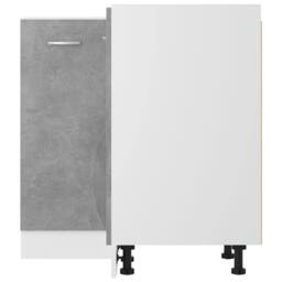 Berkfield Home Corner Bottom Cabinet Concrete Grey 75.5x75.5x80.5 cm Engineered Wood - thumbnail 7