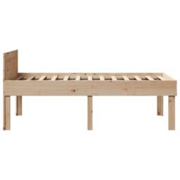Berkfield Home Decorative Bed Frame without Mattress 90x190 cm Single Solid Wood Pine in Light Tan - thumbnail 5