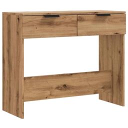 Berkfield Home Console Table Artisan Oak 90x36x75 cm Engineered Wood in Brown - Size: 90 x 36 x 75 cm - thumbnail 2