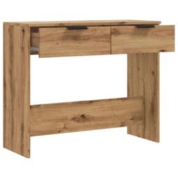 Berkfield Home Console Table Artisan Oak 90x36x75 cm Engineered Wood in Brown - Size: 90 x 36 x 75 cm - thumbnail 7