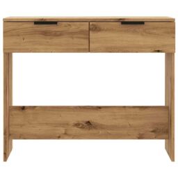 Berkfield Home Console Table Artisan Oak 90x36x75 cm Engineered Wood in Brown - Size: 90 x 36 x 75 cm - thumbnail 4