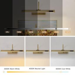 Harper Living Men's Picture light for Wall Antique Brass, Magnetic Battery-Operated Wall Lights in Gold - thumbnail 5