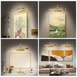Harper Living Men's Picture light for Wall Antique Brass, Magnetic Battery-Operated Wall Lights in Gold - thumbnail 4