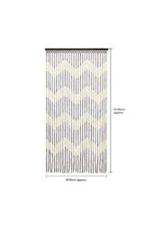JVL Provence Door Curtain - Zig Zag in Light Brown - Size: 90 cm width x 175 cm drop - thumbnail 6