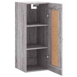 Berkfield Home Wall Mounted Cabinet Grey Sonoma 34.5x34x90 cm Engineered Wood - thumbnail 6
