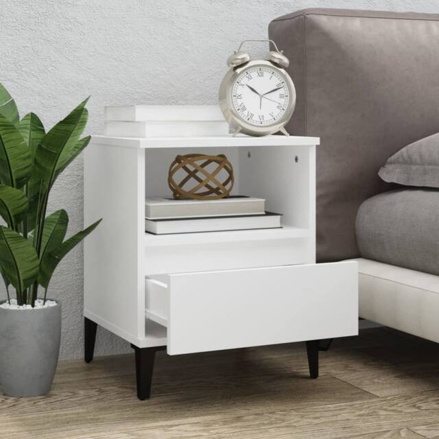 Berkfield Home Elegant Bedside Cabinets 2 pcs White 40x35x50 cm - Size: 40 x 35 x 50 cm - image 1