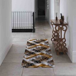 Benjamin Tate Design Geometric Snake Skin & Patterns Runner Rug in Natural - Size: 67 cm x 230 cm - thumbnail 3