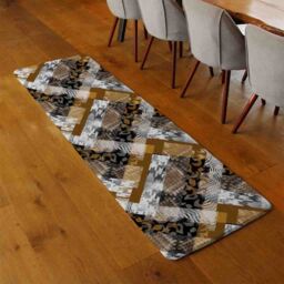 Benjamin Tate Design Geometric Snake Skin & Patterns Runner Rug in Natural - Size: 67 cm x 230 cm - thumbnail 2