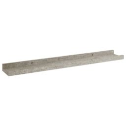 Berkfield Home Wall Shelves 4 pcs Concrete Grey 60x9x3 cm - Size: 60 x 9 x 3 cm - thumbnail 4