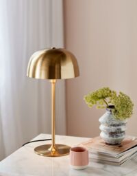 Nordlux Vintage Indoor Table Lamp Brass Metal E14 White Inner - Mains Powered, IP20 in Gold - thumbnail 4