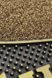 JVL Metallic Look Welcome Floral PVC Scraper Doormat 45x75cm Gold - Size: 45 cm x 75 cm - thumbnail 3