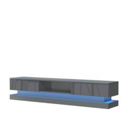 Creative Furniture Bloom TV Unit 180cm - Dark Grey with Gloss Doors & LED Lights - thumbnail 9