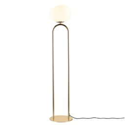 Nordlux Shapes Floor Lamp Brass Glass Livingroom E27 Switch in Gold - thumbnail 2