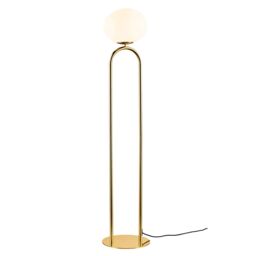 Nordlux Shapes Floor Lamp Brass Glass Livingroom E27 Switch in Gold - thumbnail 1