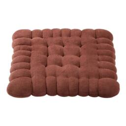 Kelvenix Milk Velvet Cookies-Dark Coffee 7cm Thick Cotton Seat Cushion Mat in Brown - Size: 100 cm x 190 cm - thumbnail 1