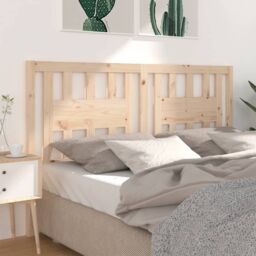 Berkfield Home Headboard 166x4x100 cm Solid Wood Pine in Brown - Size: 166 x 4 x 100 cm - thumbnail 1