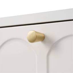Nordara Console Table with Drawers for Hallway, Metal Frame Side Table in White - thumbnail 4