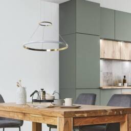 Wyld and Coco Gold Ring Pendant Lamp with Integrated LED Rings - thumbnail 3