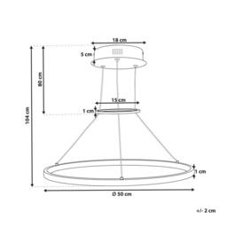 Wyld and Coco Gold Ring Pendant Lamp with Integrated LED Rings - thumbnail 4