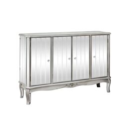 Melody Maison Large Mirrored Sideboard - Tiffany Range in Silver