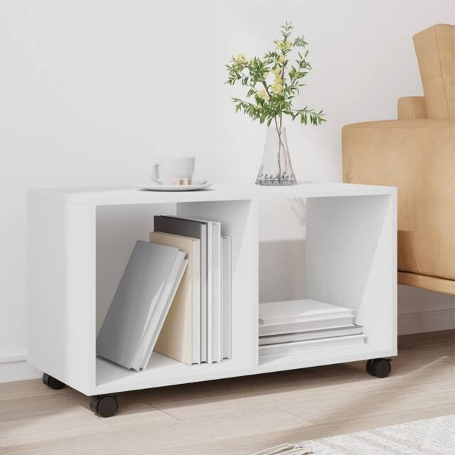 Berkfield Home Decorative vidaXL¬†Rolling¬†Cabinet¬†White 72x33x42.5 cm Engineer in White - image 1